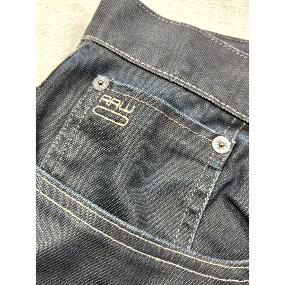 G-Star Raw Jeans Mens 40/32 Black Denim Dark Wash Straight Leg Classic Zip Fly - Picture 5 of 11